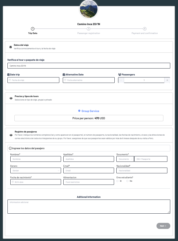 Inca Trail reservations 